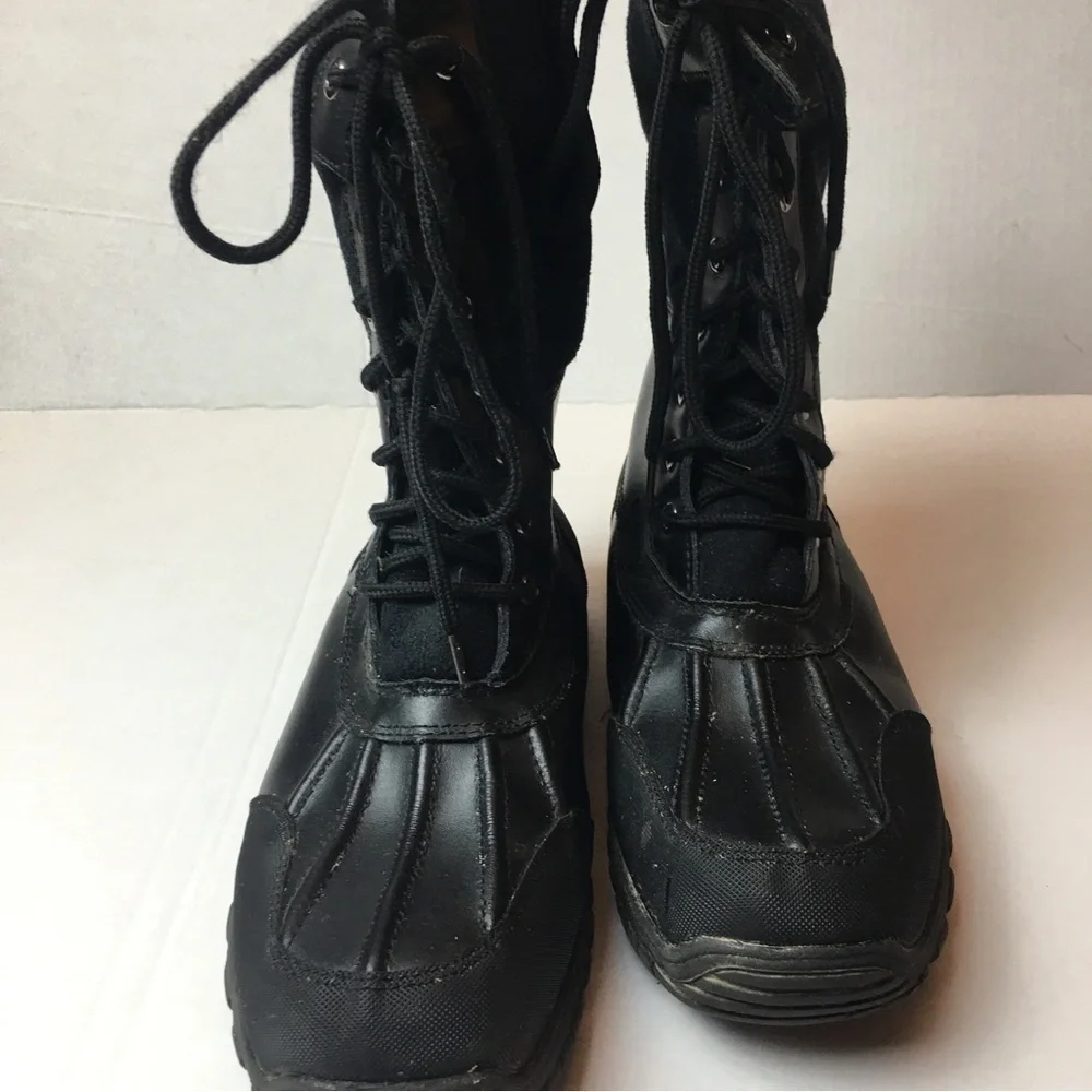 Vivis USA Men’s 10 Black Leather Waterproof Combat Winter Boots